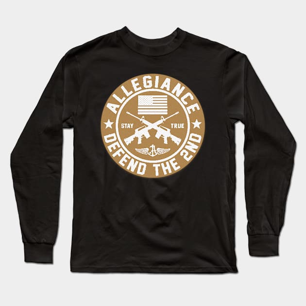 Allegiance Defend the 2nd Long Sleeve T-Shirt by  The best hard hat stickers 